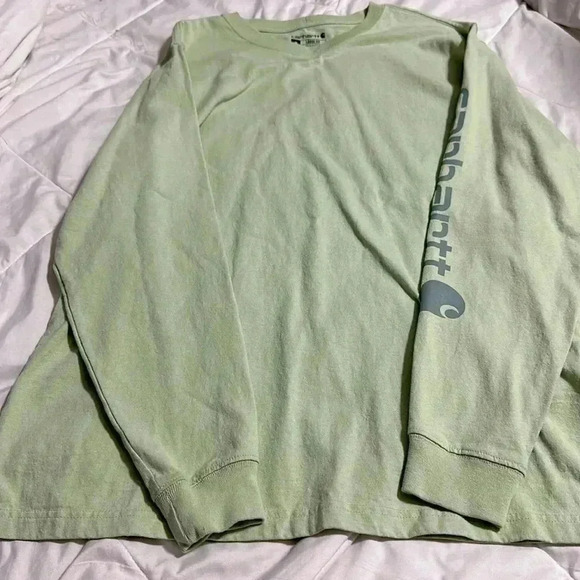 Carhartt Loose fit heavy weight long sleeve Logo sleeve Graphic t-shirt medium - Picture 1 of 6